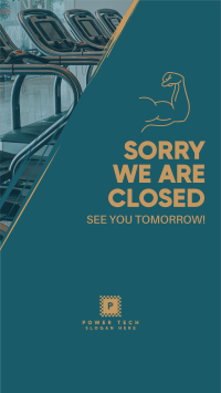 Closed Gym Announcement Instagram story Image Preview