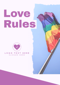 Love Rules Pride Flag Poster Image Preview