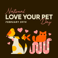 National Love Your Pet Day Instagram Post Design