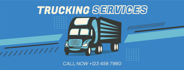 Truck Delivery Services Facebook Cover Design Image Preview