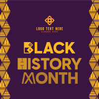 Black History Triangles Instagram Post Design