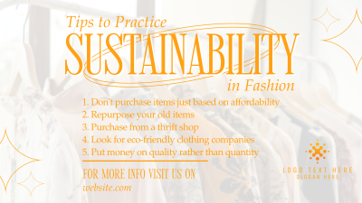 Sustainable Fashion Tips Facebook event cover Image Preview