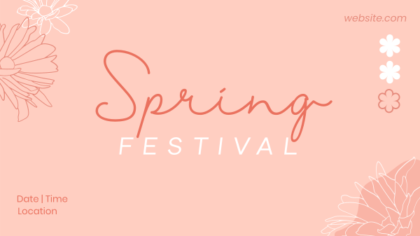 Spring Festival Facebook Event Cover Design Image Preview