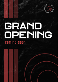 Abstract Shapes Grand Opening Poster Design
