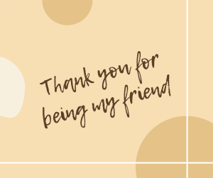 Thank you friend greeting Facebook post