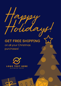 Christmas Free Shipping Flyer Design