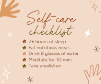 Self care checklist Facebook Post Design