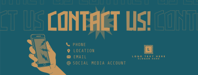 Quirky and Bold Contact Us Facebook cover Image Preview