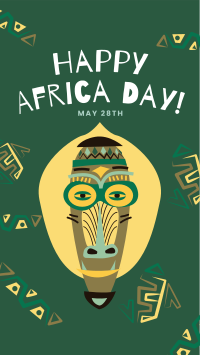 African Mask Facebook Story Design