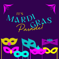 Mardi Gras Masks Instagram Post Design