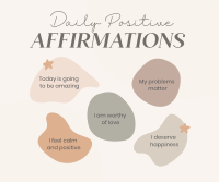 Affirmations To Yourself Facebook Post Design
