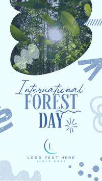 Doodle Shapes Forest Day TikTok Video Design