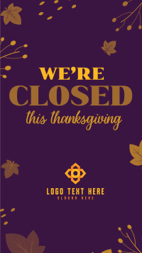 Closed On Thanksgiving TikTok Video Preview