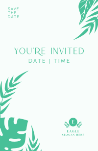 Tropical Save The Date Invitation Design