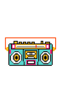 Radio 8 Bit Poster Design