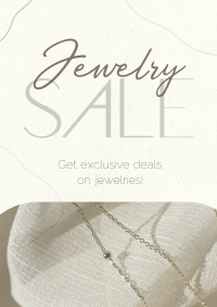 Clean Minimalist Jewelry Sale Poster Design