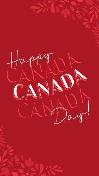 Floral Canada Day Instagram reel Image Preview