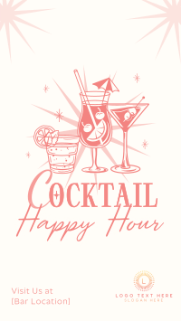 Cute Cocktail Sale Facebook Story Design