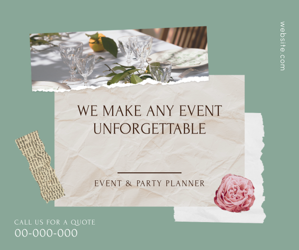 Event and Party Planner Scrapbook Facebook Post Design Image Preview