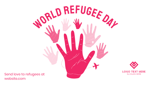Hand Refugee Facebook Event Cover Design Image Preview