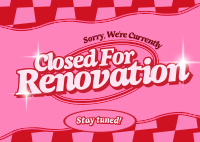 Romantic Closed Renovation Postcard Image Preview