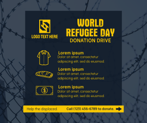 World Refugee Day Donation Drive Facebook post