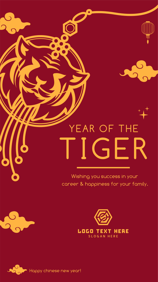 Tiger Lantern Instagram Story Design Image Preview
