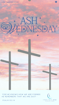 Modern Nostalgia Ash Wednesday Facebook Story Design