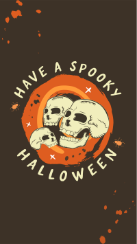 Halloween Skulls Greeting Facebook story Image Preview