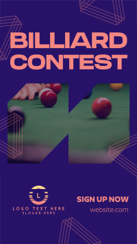 Geometric Billiard Game Facebook Story Design