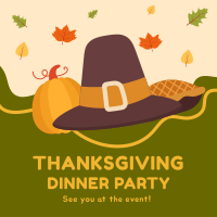 Thanksgiving Dinner Party Instagram Post Design