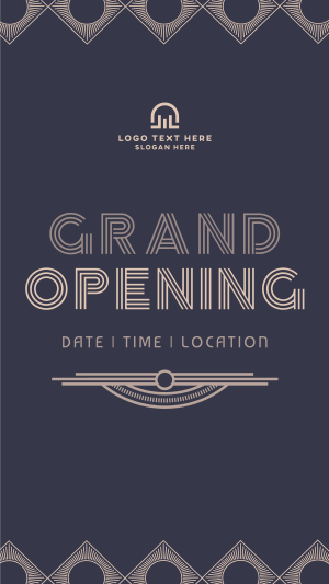 Art Deco Grand Opening Facebook story Image Preview