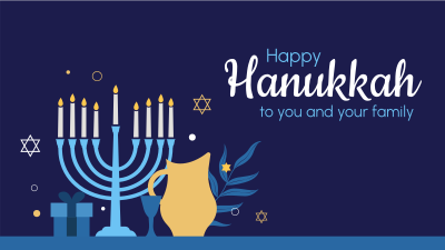 Magical Hanukkah Zoom Background Image Preview