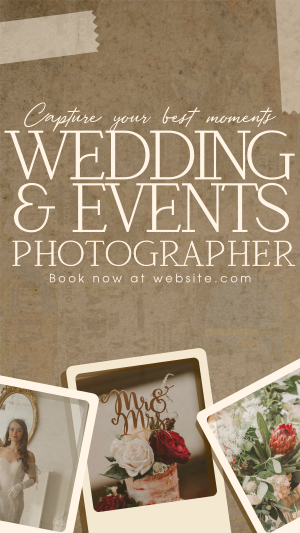 Rustic Wedding Photographer Facebook story Image Preview