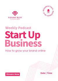 Simple Business Podcast Flyer Design