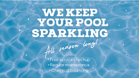 Sparkling Pool Services Facebook Event Cover Design
