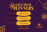 Congratulations Giveaway Winners Pinterest board cover Image Preview