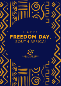 Freedom Day Patterns Poster Design