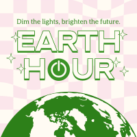 Earth Hour Retro Instagram post Image Preview