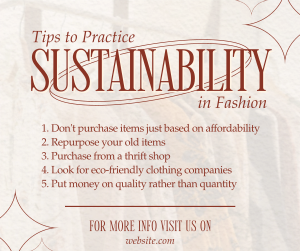 Sustainable Fashion Tips Facebook post Image Preview