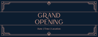 Grand Opening Art Deco Facebook cover Image Preview