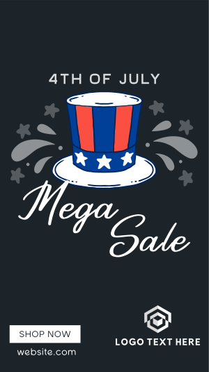 Festive Sale for 4th of July Facebook Story Image Preview