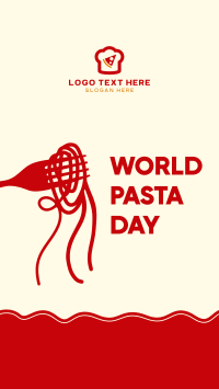 Fork with Pasta Vector Instagram Story Preview