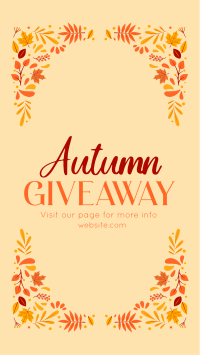 Autumn Giveaway Post TikTok video Image Preview