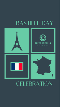 Tiled Bastille Day Facebook Story Image Preview