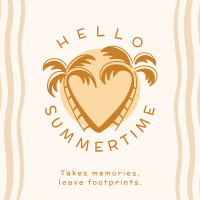 Hello Summertime Instagram Post Design