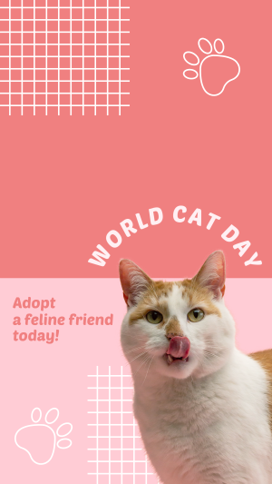 World Cat Day Adoption Instagram story Image Preview