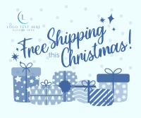 Modern Christmas Free Shipping Facebook Post Preview