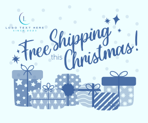 Modern Christmas Free Shipping Facebook post Image Preview