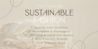 Chic Sustainable Fashion Tips Twitter Post Design